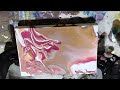 Pour painting  using pre mix reeves paint  acrylic paint  soft