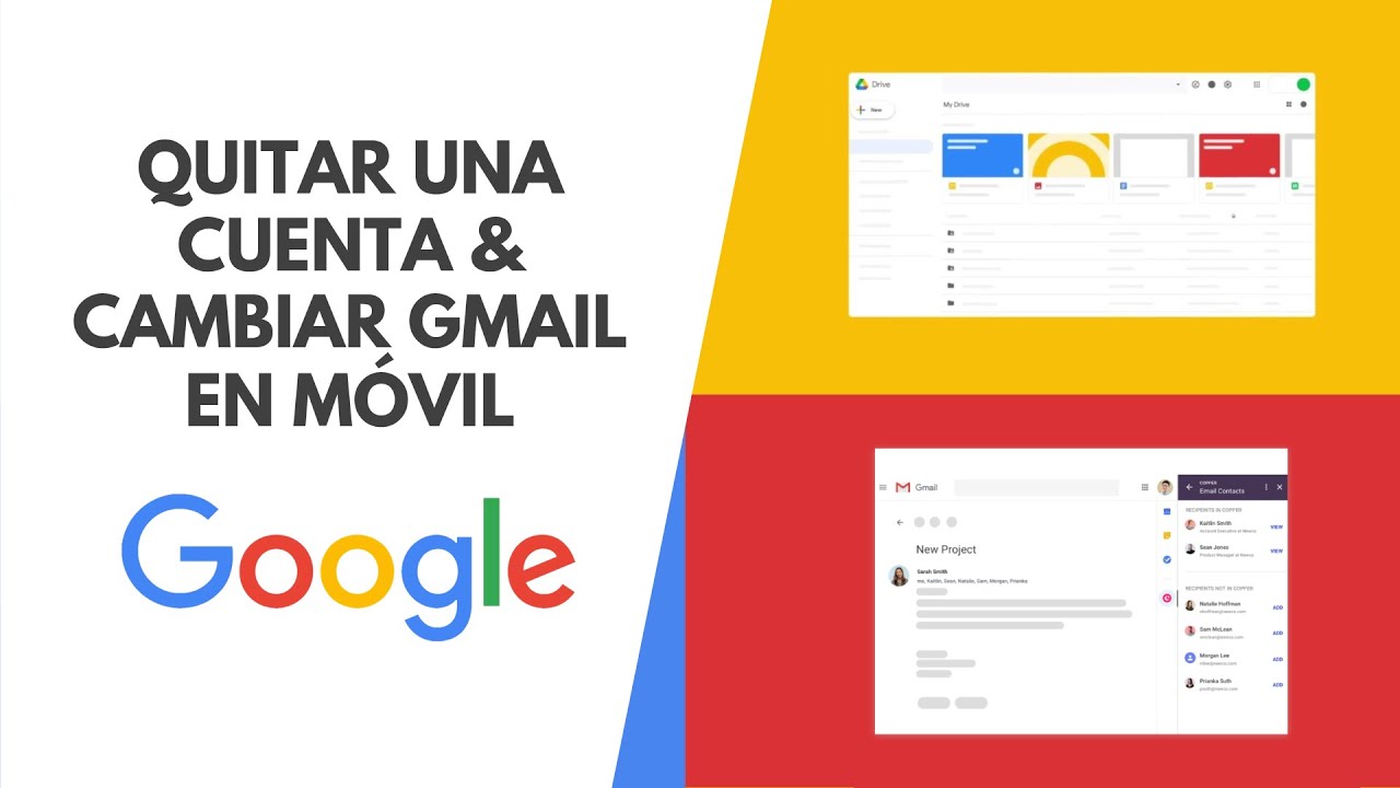 Cómo QUITAR una Cuenta Google de un móvil Android y cambiar el Gmail 😎 ...