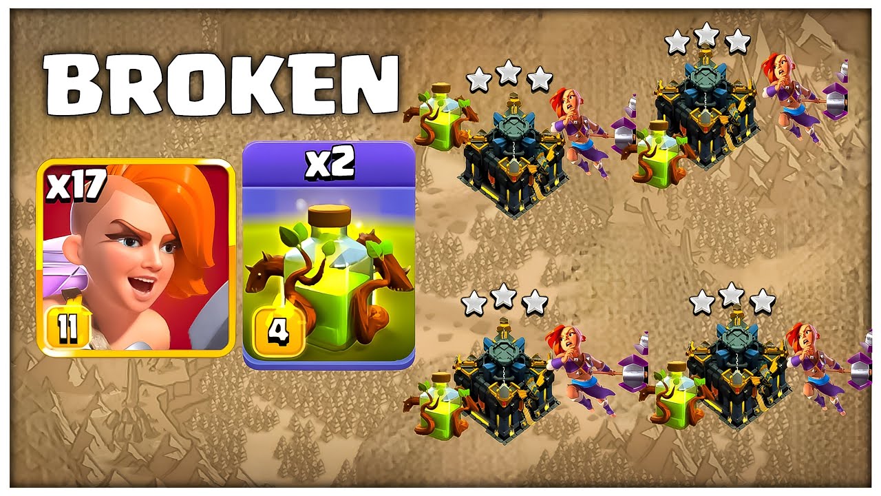 Super Valkyrie + Overgrowth Spell Trick! Best TH17 Attack Strategy | Clash of Clans
