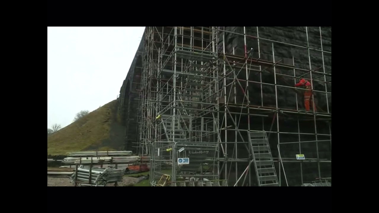 BBC Look North 8th April 2021 Ribblehead viaduct restoration work complete