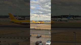 dhl airbus a300f arrival into London Heathrow airport #planespotting #aviation #plane #a300f #lhr