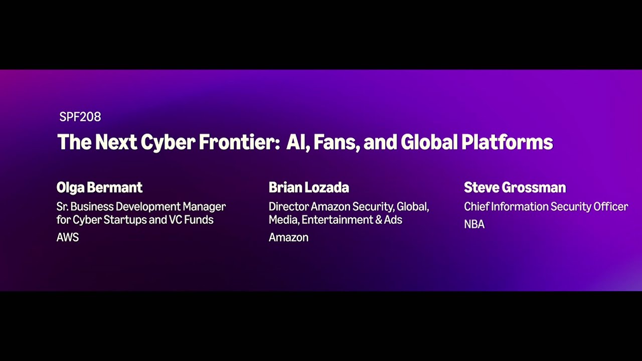 AWS re:Invent 2025 - The Next Cyber Frontier: AI, Fans, and Global Platforms (SPF208)