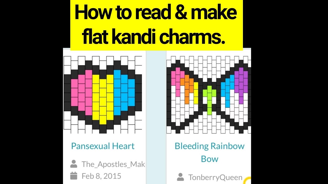 How to make & read flat kandi charms 