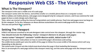 Viewport CSS | Get your media queries working with the meta viewport HTML tag |  #viewport #118