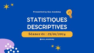 Statistiques Descriptives S2 : Séance 01 introduction générale. screenshot 5