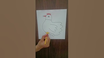 Very Easy Palm Art Drawing | Use your palm to draw a hen #easy #drawing #hen #shorts #trending