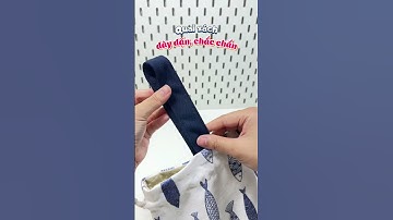 Túi cầm tay vải canvas xanh navy hoạ tiết cá lạ mắt, phong cách Hàn Quốc thời thượng