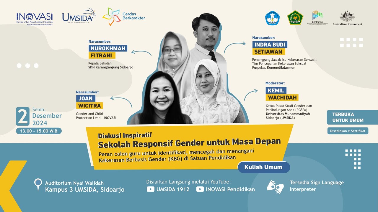 [Diskusi Inspiratif] Sekolah Responsif Gender untuk Masa Depan