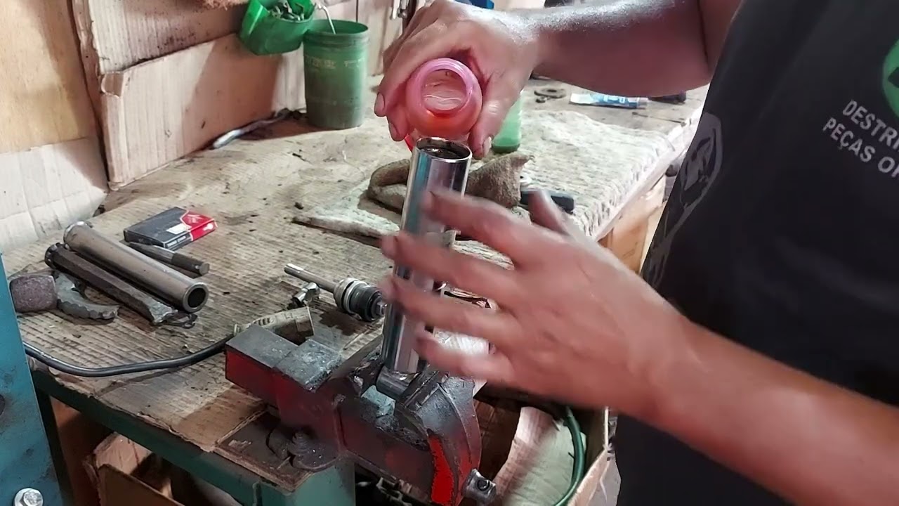 como recuperar um amortecedor de moto...