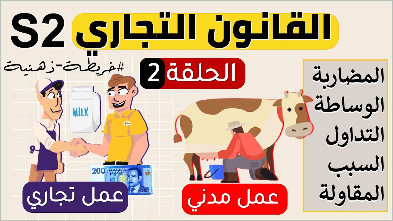 القانون التجاري S2 | معايير التمييز بين العمل التجاري والعمل المدني