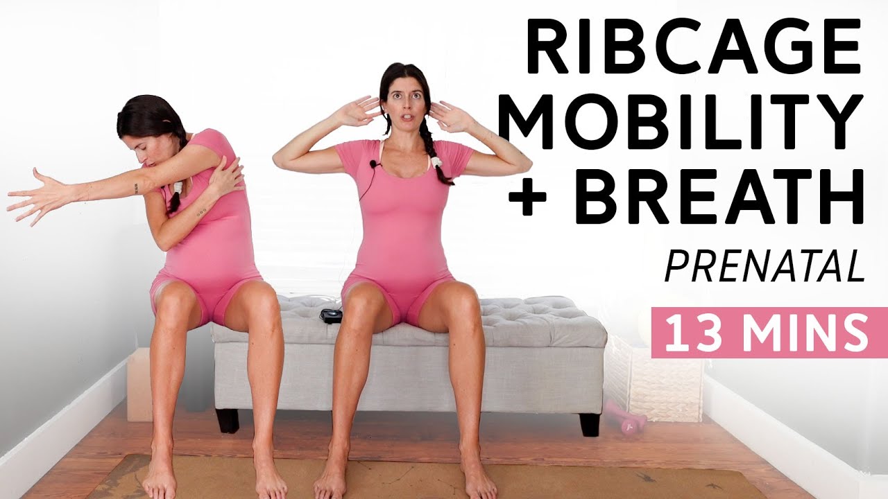 Quick Ribcage Mobility Flow + Breathwork for "Stuck" Ribs Prenatal