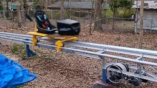🚀 First Launch Test of Tilley's Terror! | Backyard Cable Launch Coaster