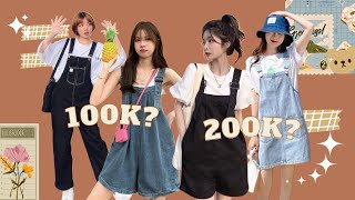 [Shopee Haul] Tổng Hợp Yếm Xinh Cân Mọi Outfit | Chill Cùng Meo.