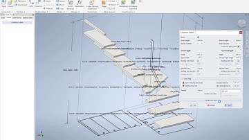 Autodesk Inventor 2020. Stairs etc. Winder treads #35. With link to incomplete model