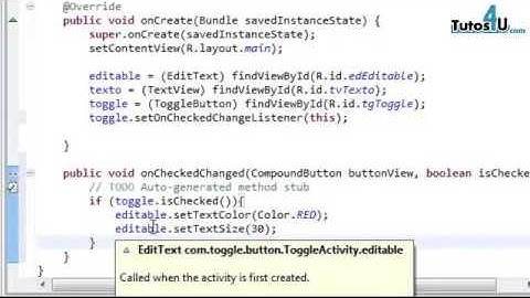 OnCheckedChangeListener. Tutorial 27 en Español. Desarrollo de Aplicaciones Android.