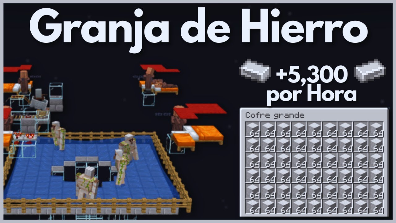 Minecraft Granja de Hierro 1.16+ [Iron Farm Gnembon] YouTube