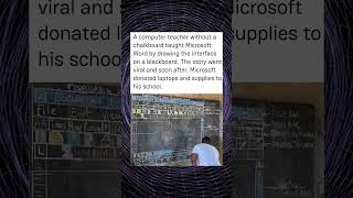 A computer teacher without a chalkboard taught Microsoft Word by drawing A computer teacher without a chalkboard taught Microsoft Word by drawing