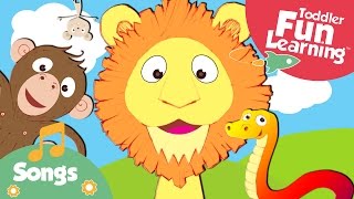 The Happy Animal Choir | Animal Sounds Song | Toddler Fun Learning