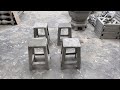 Great Creative Idea - Technique For Making Concrete Chairs From Plastic Chairs