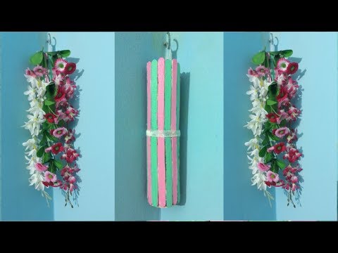 How to make flower vase at home.Wall corner flower vase.wall hanging flower vase.
