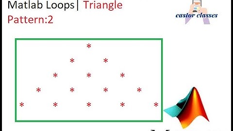 #Day19- #100DaysChallenge- Matlab Loops| Triangle Pattern:2
