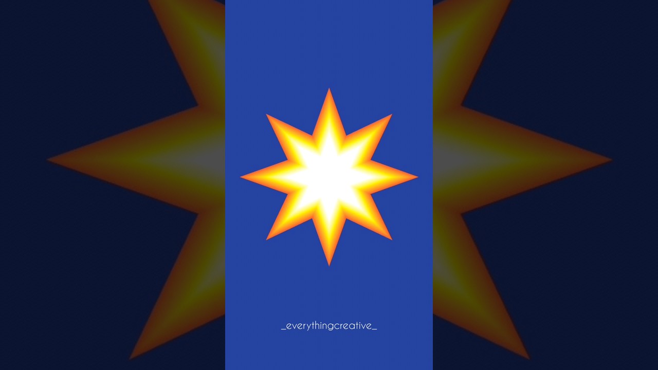 Creative Star Design with Blend Option in Adobe Illustrator..✨ |