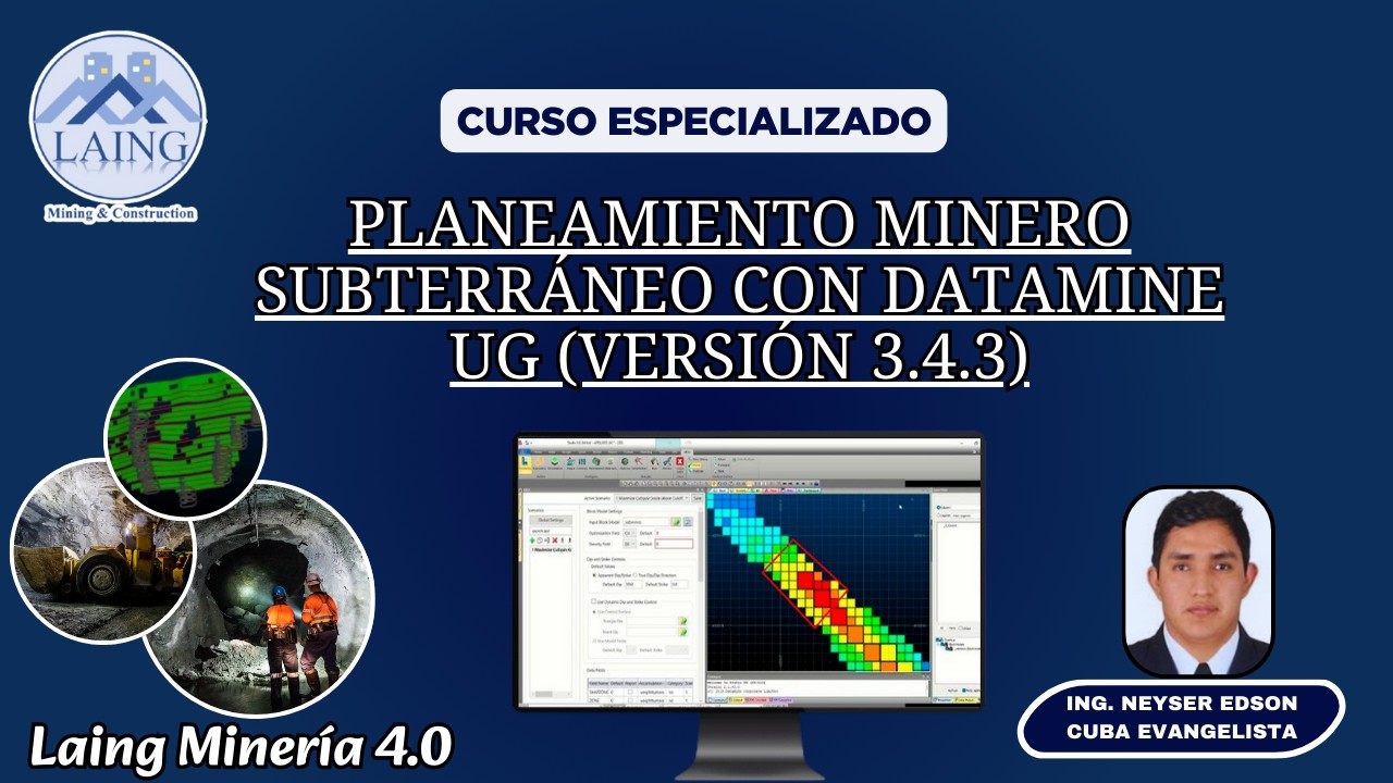 PLANEAMIENTO MINERO SUBTERRÁNEO CON DATAMINE UG (VERSIÓN 3.4.3). - YouTube