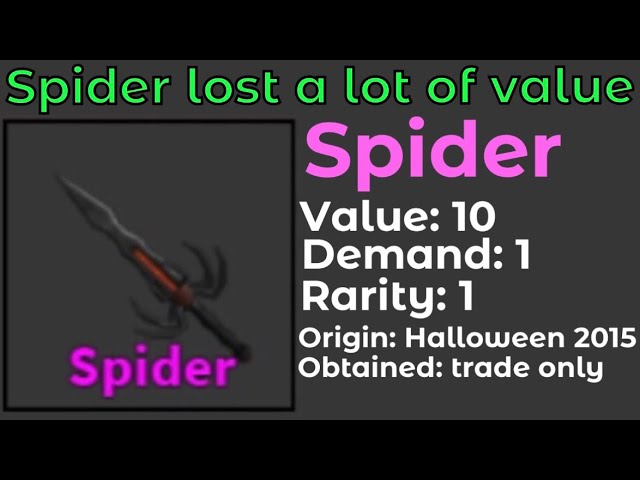 SPIDER DROPPED!!! 2017 GODLYS RISE, CAVERN rose even more (MM2 VALUE LIST  REVIEW) 