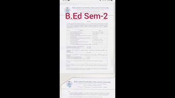 BSAEU B.ED SEM-2 EXAM DATE PUBLISHED #Shorts