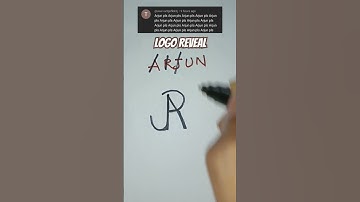 ARJUN Name Brand Logo Design | Comment Your Name 🔥. # shorts #viral #logo #namelogo #artwork