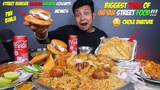 Indian Street Food!!! Chole Bhature, Momos, Chowmein, Samosa, Pav Bhaji, Litti Chokha \u0026 Spring Roll