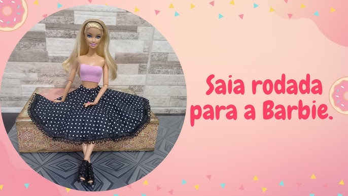 Vestidinhos Da Boneca Barbie Modelo Do Filme Xadrez De Rosa