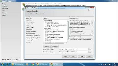 2 การติดตั้ง Sql Server 2014