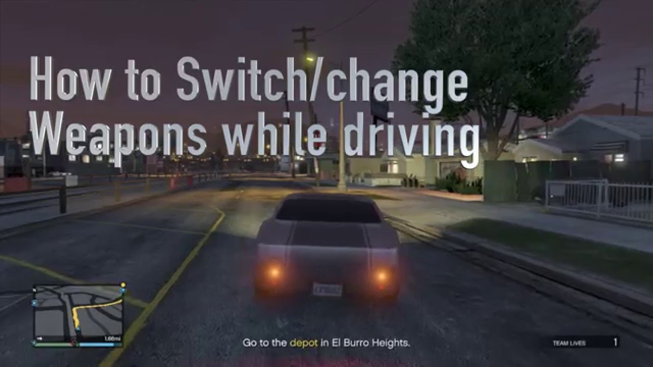 How to Switch / change weapons while driving in GTA V online GTA 5 - YouTube