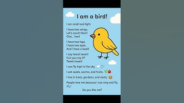 I Am a Bird | Learn English for Kids | Animal Sentences for Children #learnenglish #bird  #english