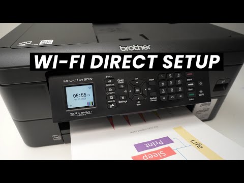 Wi-Fi Direct Setup: Brother MFC-J1010DW & J1012DW Printer
