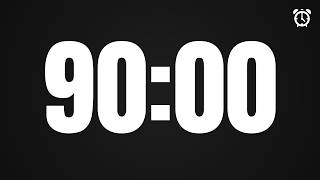 90 Minute Countdown Timer (1 Hour 30 Minutes / 01:30:00) | 5400 Seconds | Clean 4K UHD | HOW TO