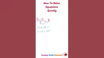 How To Solve Equations Quickly! x-2/5=8