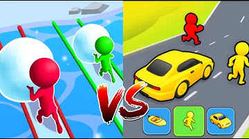 Snow ball race vs Vehicle shape shifting run Android iOS Mobile Gameplay Walkthrough  #mobilegame