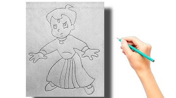 How to draw chota Bheem easy Simple drawing tutorial step by step for kids and beginners