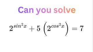 An Amazing Exponential Equation- Can You Solve