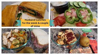 Husband Lunches for the work week (& a couple of mine)