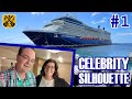 Celebrity silhouette pt1  parking  shuttle embarkation cabin tour ship exploration sky lounge