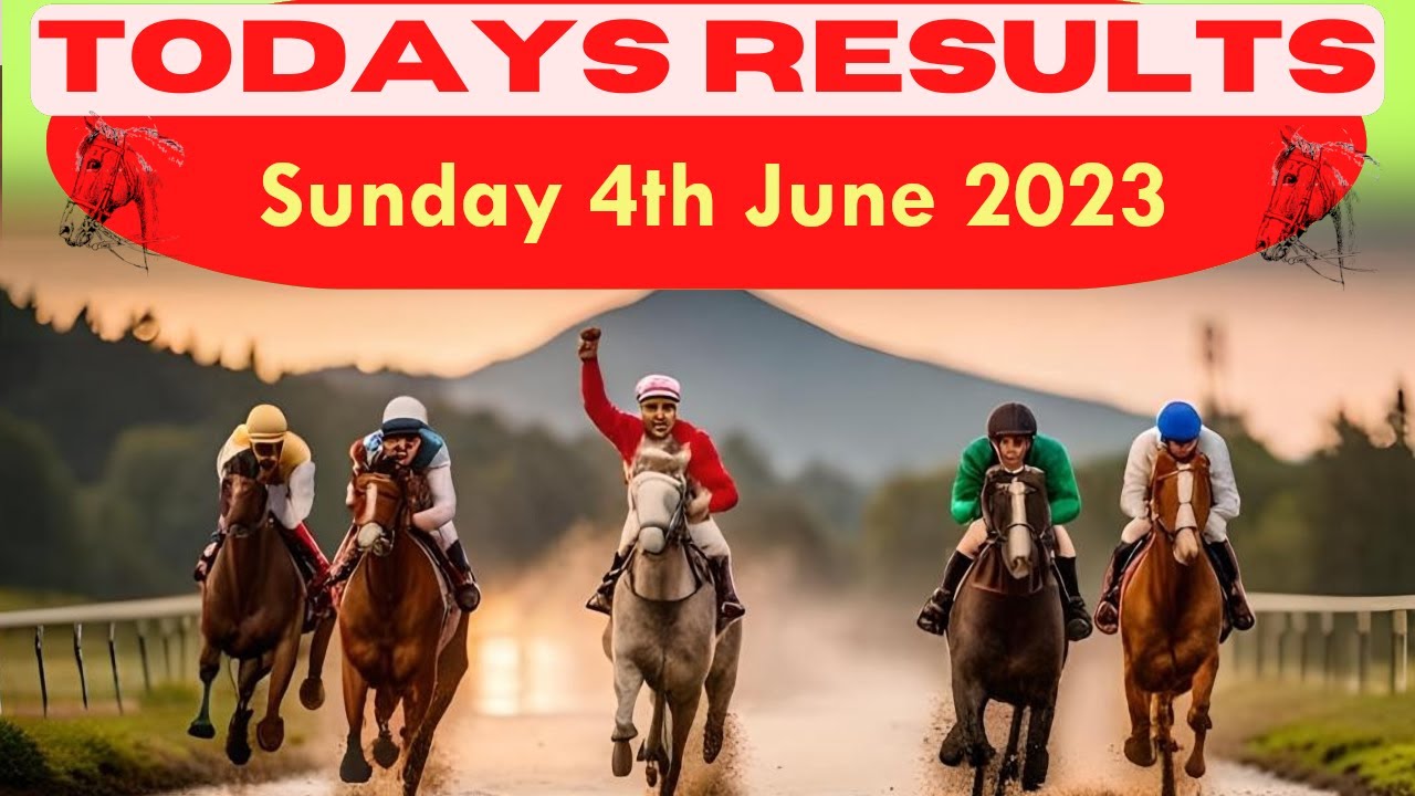Horse Race Result Sunday 4th June 2023. Exciting race update! 🏁🐎Stay