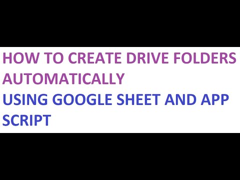 Smart folder creation from google sheet to google drive using app script