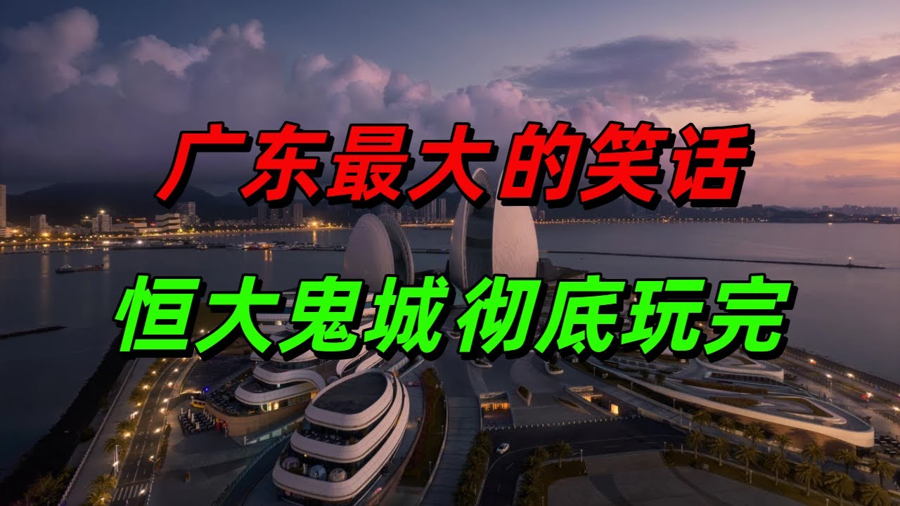 5万一套房！广东最大的笑话！卖房可笑到什么程度了，房价腰斩再腰斩，鬼城华南迪士尼彻底玩完，恒大梦幻城落幕！断臂求生还是咬牙硬扛？炒房客的天堂没落！