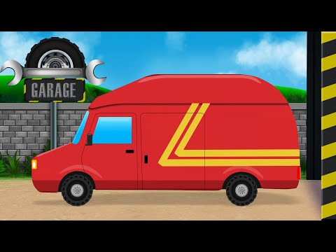 London Mail Van, Car Cartoon Video For Children