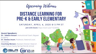 ISLA CISNA Pre-K & Early Elementary Distance Learning