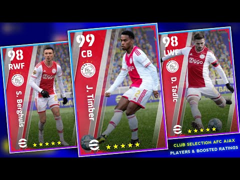 Upcoming Monday Club Selection AFC Ajax Pack In eFootball 2023 Mobile || Players & Boosted Ratings