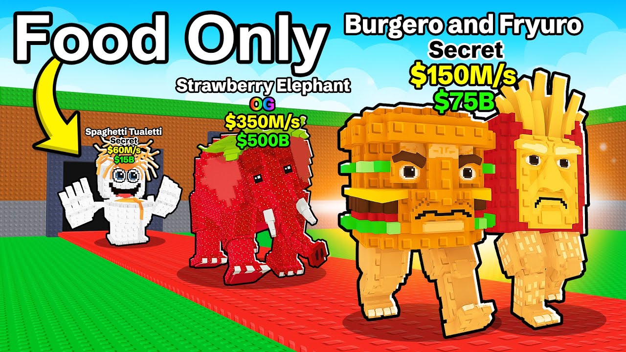 0 To 1 Trillion Using FOOD ONLY Brainrots!